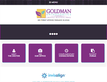 Tablet Screenshot of goldmanortho.com